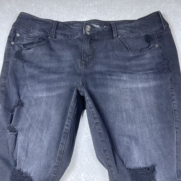 Torrid Jegging Jeans Womens Plus 22 Denim Stretch 28” Inseam Distressed Pockets - Picture 3 of 13